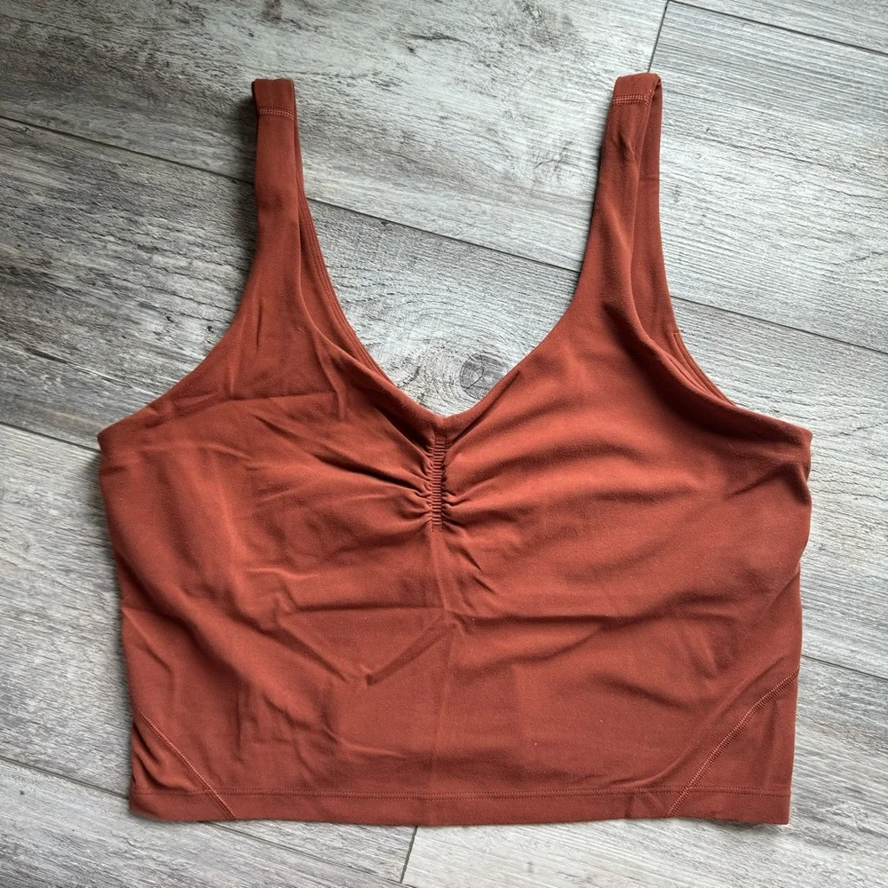 lululemon align tank - gathered front dark terracotta - Picture 4 of 11